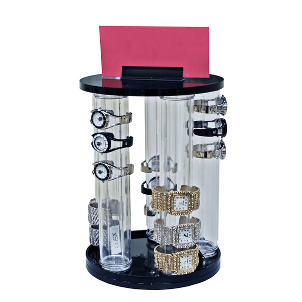 Azar Displays 5-Pole Vertical Spinning Counter Bracelet Display. 13.875"Hx9"Dia., PK4 900070